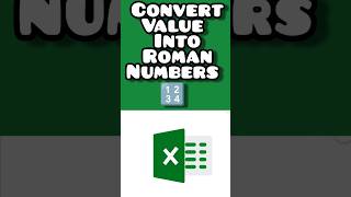 convert value into roman numbers 🔢 #exceltips #exceltricks #exceltutorial #beginnertoexpert #excel