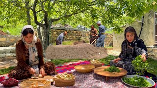 Cooking spring food with lamb in the village | Iran Village life