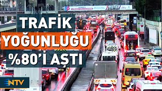 İstanbul Trafiğinde Yağmur Yoğunluğu Ntv
