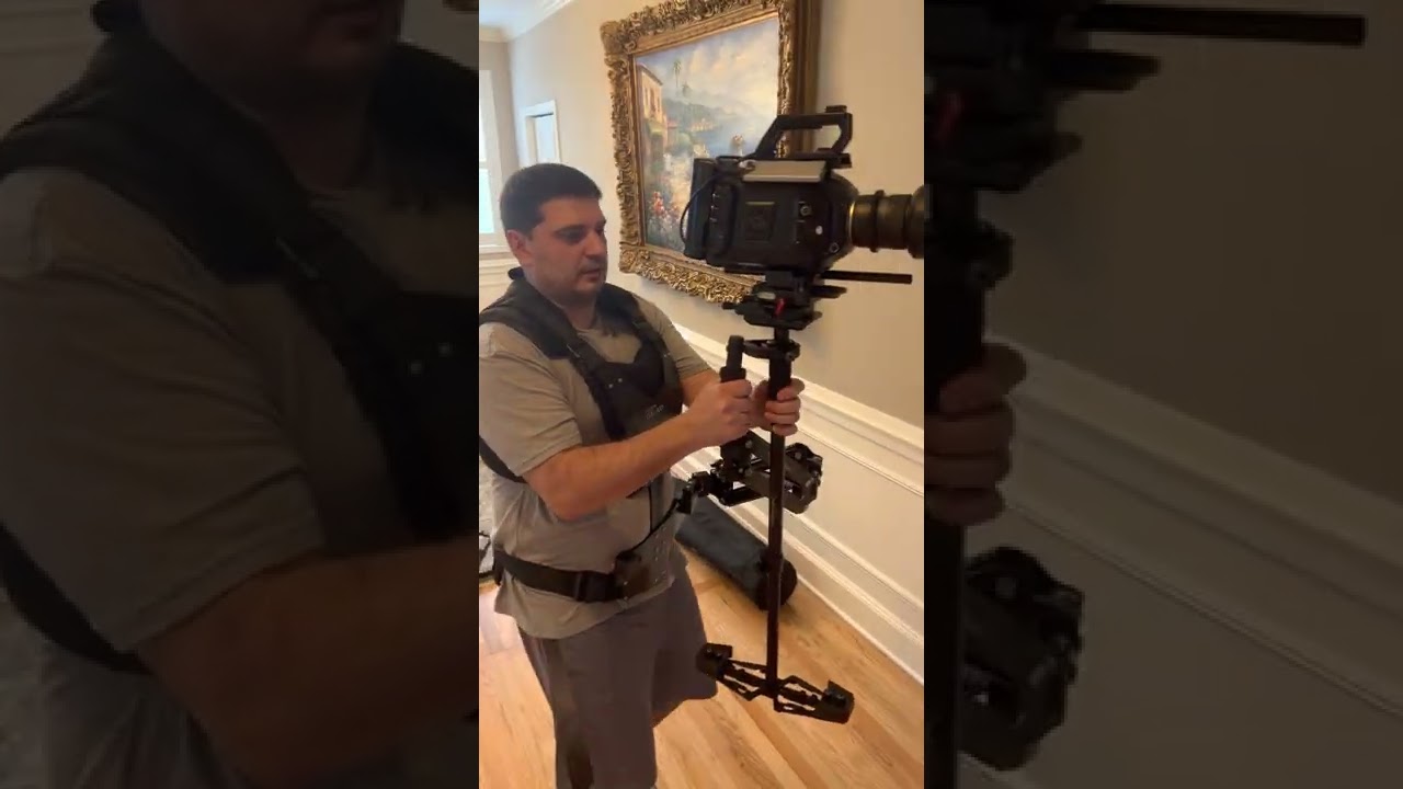 ursa 12k steadicam setup, how to  walk with glidecam stabilizer, flycam Arm and Vest