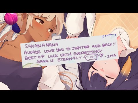 [ENG SUB/Hololive] Sana reacts to Ina's message