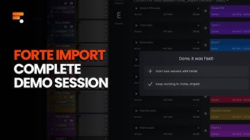 Forte Import - How to Import Audio Tracks - Demo of the Process (Quick Video Manual)