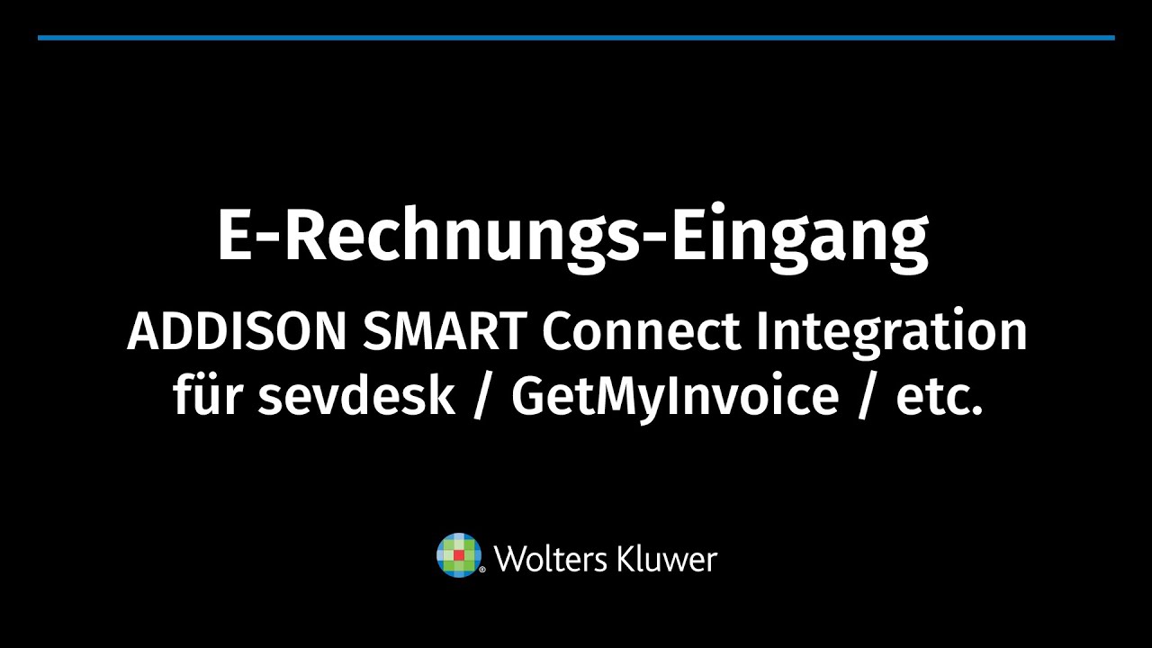 E rechnungs eingang smart connect integration sevdesk getmyinvoice