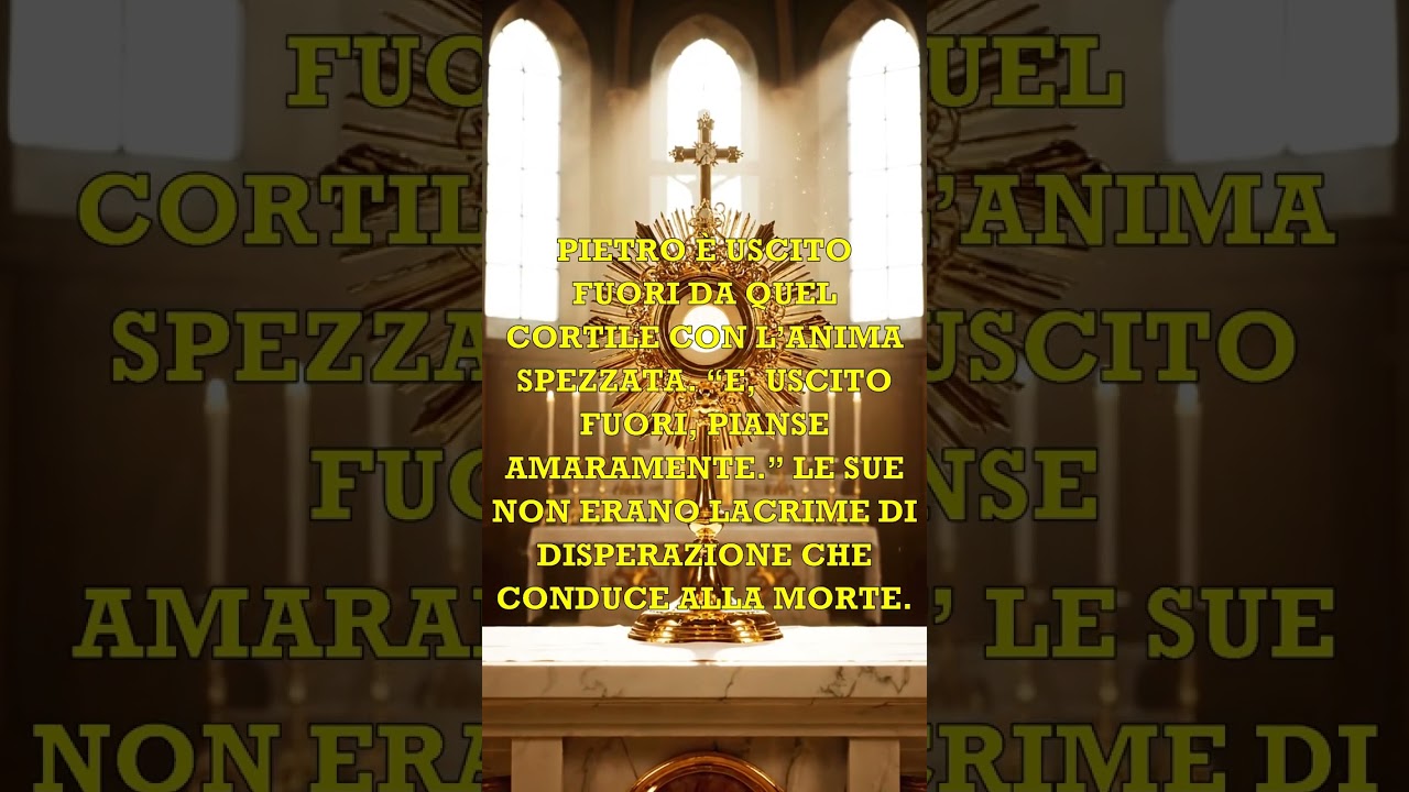 15 MINUTI CON GESU SACRAMENTATO - Le Lacrime di Pietro e Lo Sguardo Che Trasforma