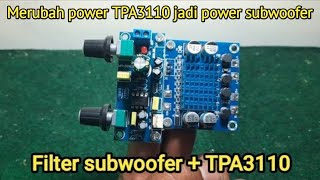 how to install a subwoofer filter on a stereo power amplifier || TPA3110 how to install a subwoofer filter on a stereo power amplifier || TPA3110