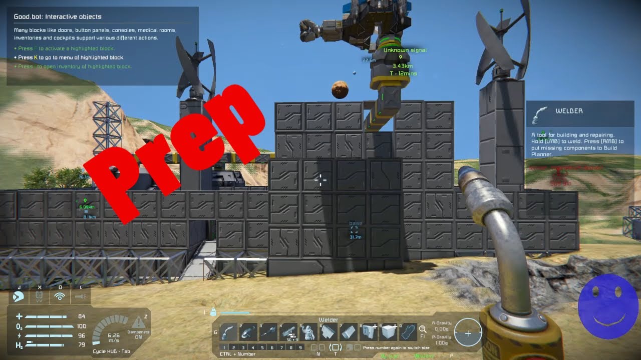 Lets play Space Engineers prepare for launch - YouTube