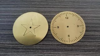 Copper watch scale plate marking and copper cutting by Godworker Laser marking machine