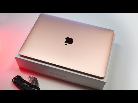 Unboxing M1 Chip Apple MacBook Air 13 inch in Gold with 8‑Core CPU