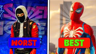 I Played WORST Spider man to BEST Spiderman Games 😍