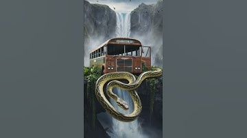 Python Inhabits Forest Waterfalls | wild animals | Wild Forest #explore #snake #train #amazon