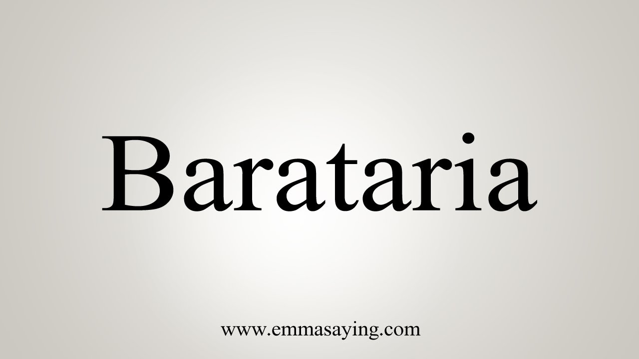 How To Say Barataria YouTube