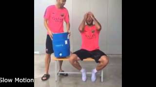 FC Barcelona Players ALS Ice Bucket Challenge + Slow Motion - Compilation Part II