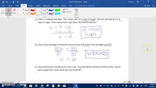 4.35 One Step Equation Word Problems
