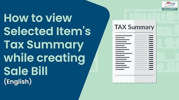 How to view Selected/Billed Item