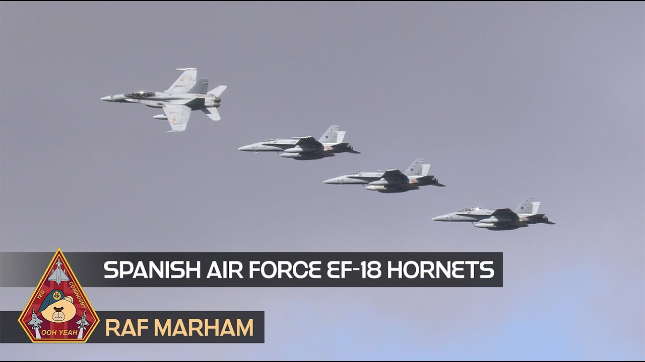 KEEPING IT TIGHT THE SUPER COOL EF-18 LEGACY HORNET SPANISH AIR FORCE EX. RAMSTEIN FLAG • RAF MARHAM