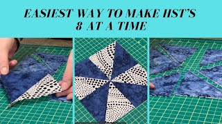 Celebrity Super EASY way to make 8 hst’s at a time. Half square triangle quilt block. BEGINNER friendly! Profile