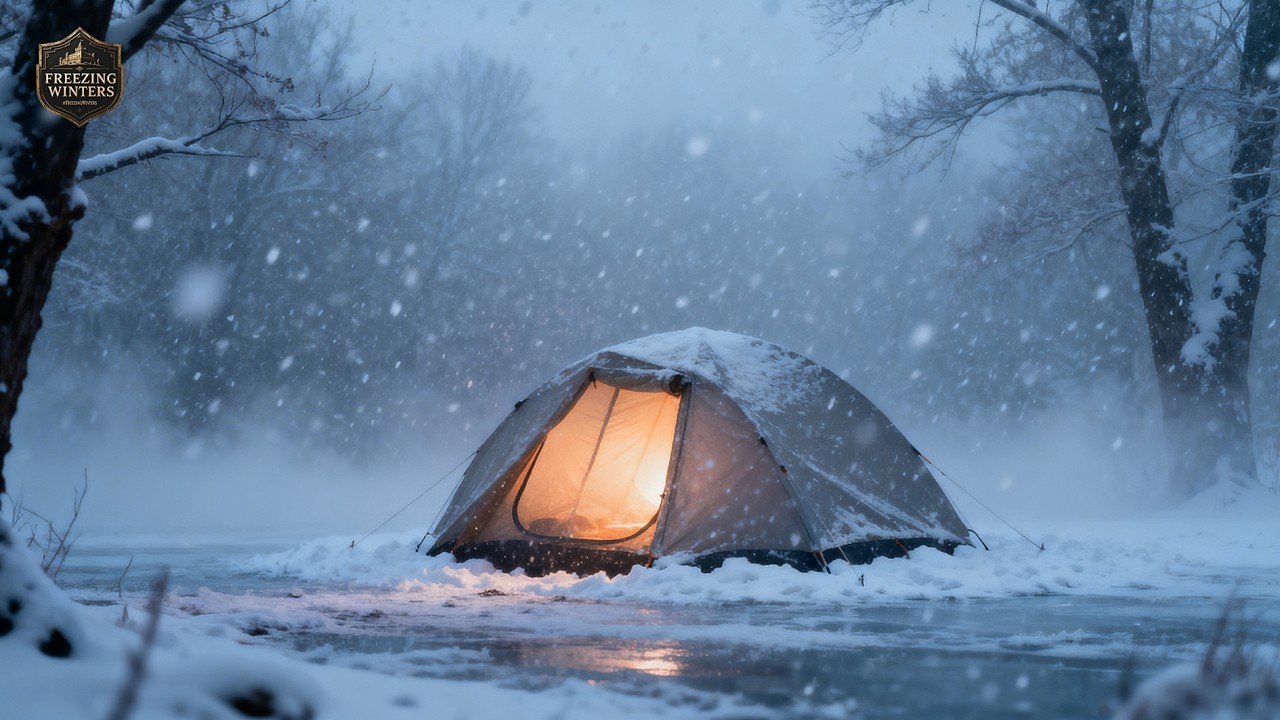Camping During a Winter Snowstorm ❄️ Winter Storm Sound to Reduce Stress Anxiety Sleep Better | ASMR