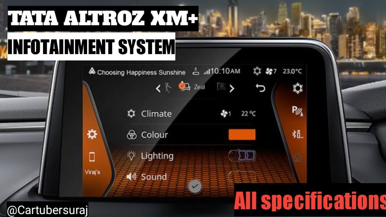 Tata altroz Infotainment system details Details infotainment