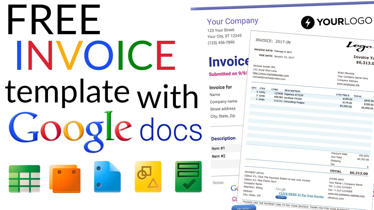 Free Invoice Template - How To Create an Invoice Using Google Docs Invoice  Template Regarding Simple Invoice Template Google Docs