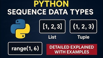 Sequence of datatypes in python with notes, practical examples| Lists,tuples, Range #pythontutorial