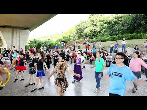 竹坑登山步道口龍樂團演奏+舞蹈 廣東花
