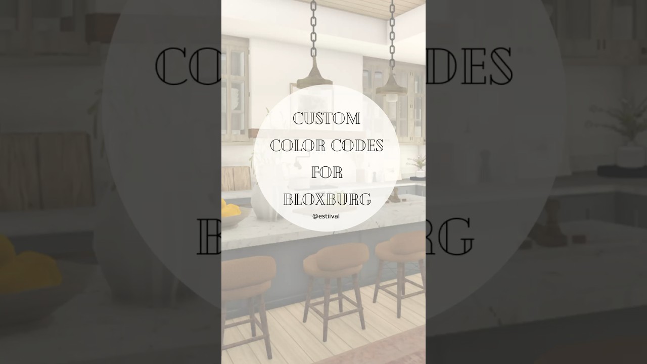 CUSTOM color codes YOU NEED for your Bloxburg builds in Roblox 🌸