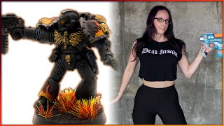 How to Paint a Legion of the Damned Marine | Warhammer 40k | Flame Effects with Contrast Tutorial