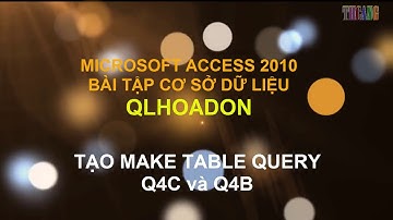 [THCANG]QLHOADON MAKE TABLE QUERY