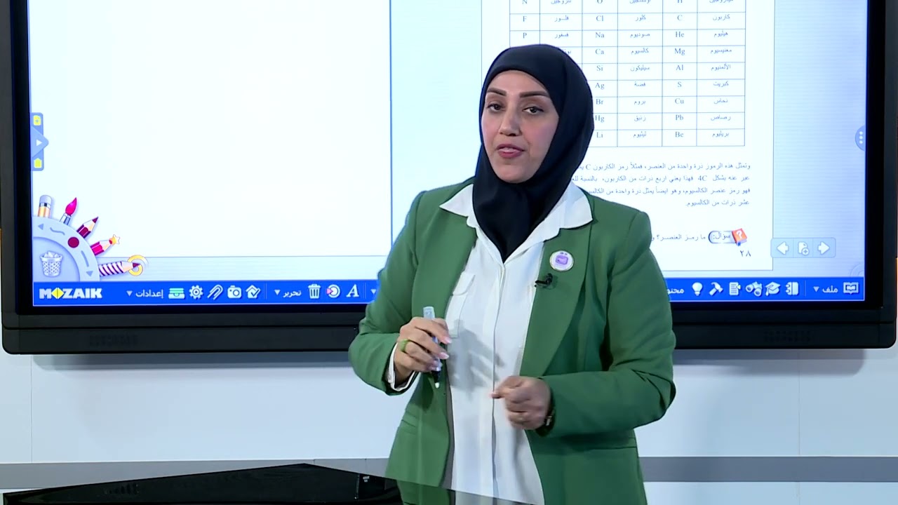 الكيمياء الاول متوسط - الفصل الثاني الذرات والعناصر  والمركبات ج3