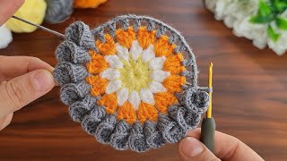 INCREDIBLE  BEAUTIFUL Super easy How to crochet a coaster supla motif make order sell.