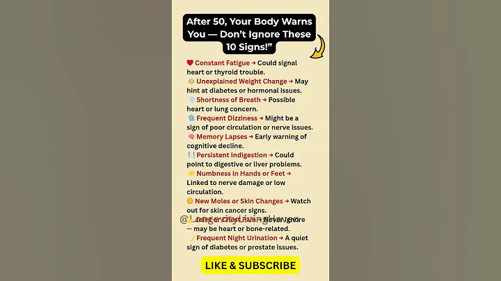 After 50, Your Body Warns You — Don’t Ignore These 10 Signs!