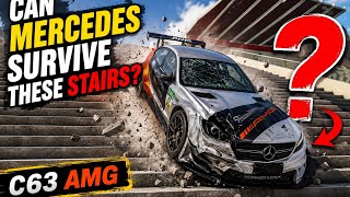 Mercedes-Benz C63 AMG Takes the Giant Stairs Challenge! | BeamNG.drive