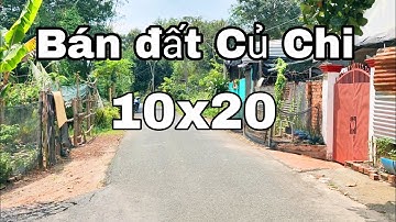 Nhà đất củ chi | giá rẻ | giới thiệu | Lô đất 10x20 mặt tiền đường nhựa thông có thổ cư