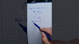 ecuación con logaritmo #maths #ecuaciones #logarithm #easy  #youtubeshorts