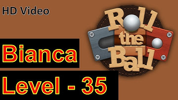 How to Play Roll the Ball Slide Puzzle Bianca Level 35 with 3 Stars Walkthrough