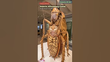 Giant Weta Digestive System Animation | Insects Anatomy | Insects AI Art | 09