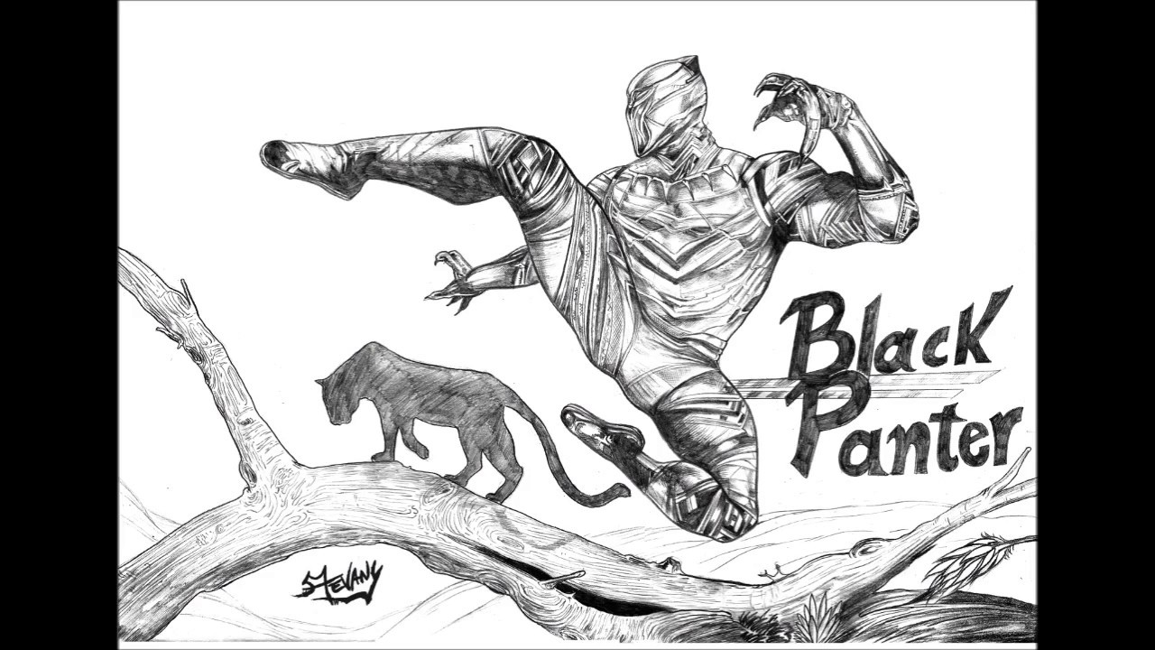 pantera negra desenho por stevany art youtube