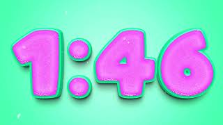 5-Minute Countdown Green Pink Candy Swirl Pop Party 2 Timer