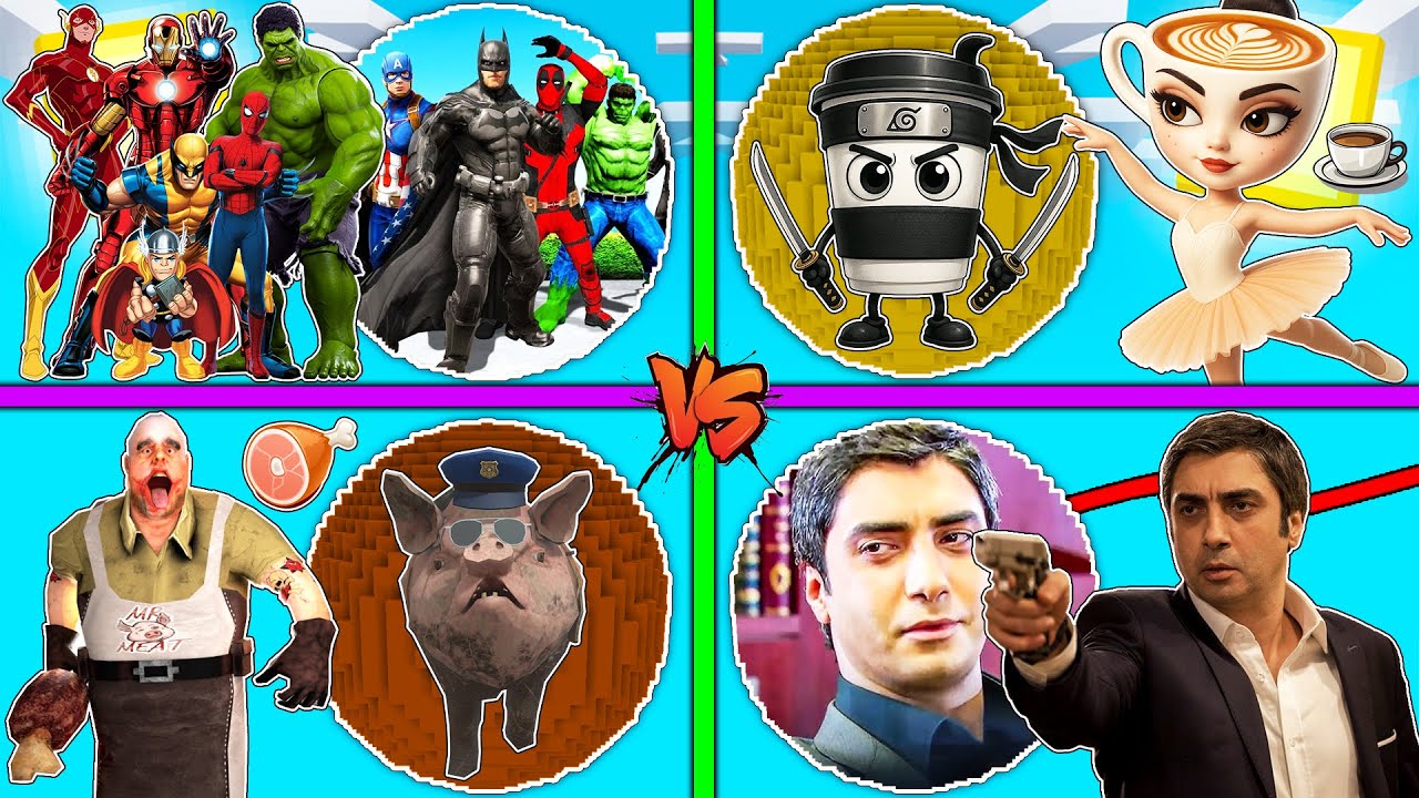 فلم ماين كرافت : كوكب منطاد عائلة الأبطال ضد بالارينا كابوتشينا ضد وادي الذئاب ضد مستر لحمة !!؟ 🔥😱