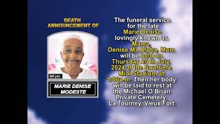Marie Denise Modeste short