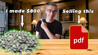 How I Made $800 Selling Just One PDF File | Make Money Online 2024 As A Beginner