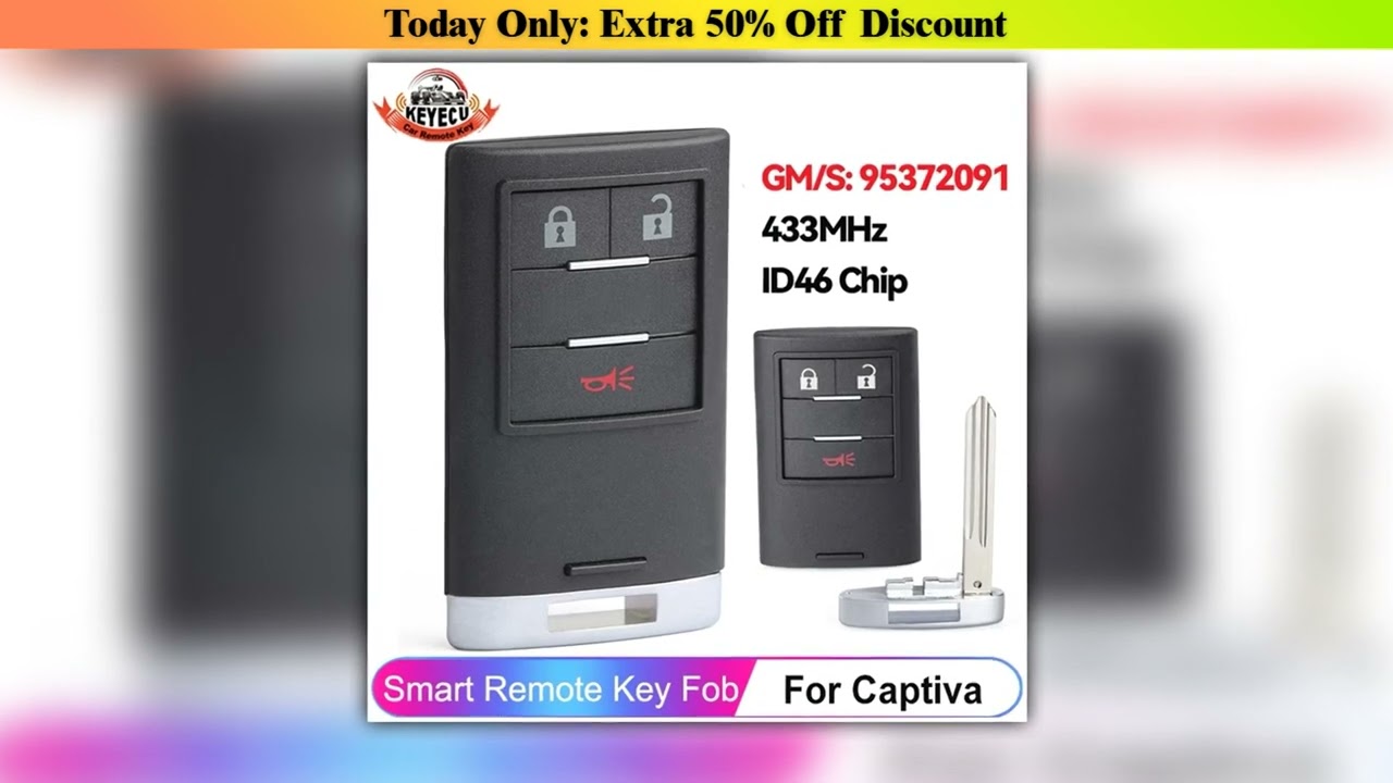 New Arrival KEYECU 3 Buttons GM/S: 95372091 For Holden Chevrolet Captiva 2014 2015 2016 2017 2018 S