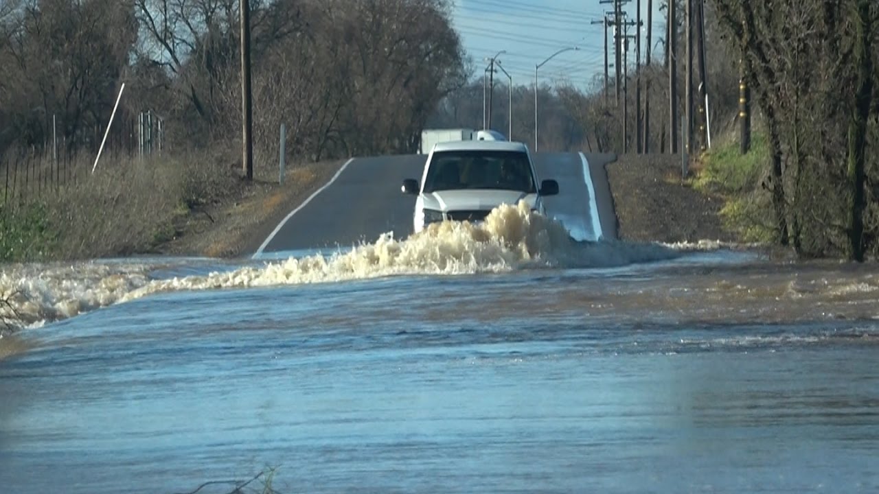 Flooded roads in Wilton California YouTube