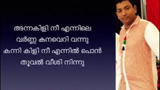 Annakili nee ennile Varna   karaoke with lyrics   അന്നകിളി നീ എന്നിലെ വർണ്ണ കനവെറി വന്നു