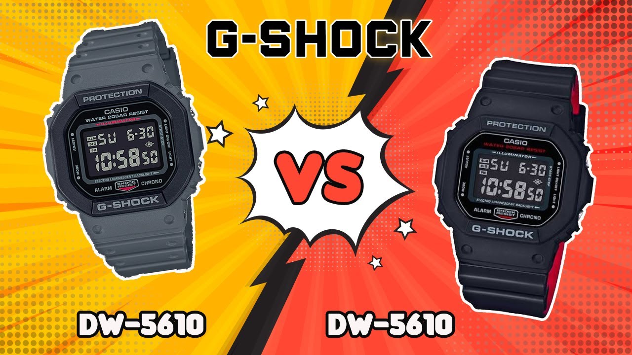 PERBEDAAN JAM TANGAN G-SHOCK DW-5610 DAN DW-5600 - GROSIRJAMTANGAN.COM -  YouTube