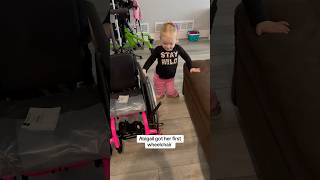 Abigail got a wheechair! #abigailrose #spinabifida #spinabifidawarrior #abbysarmy #wheelchair
