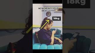 mobile holding position vs weight of   ur head = neckpain, shoulder pain # neck pain due to mobile