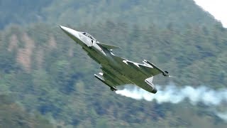 Saab JAS39C Gripen Swedish Air Force flying Display Mollis Zigermeet 2019 AirShow