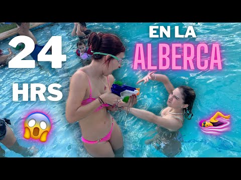 24 HRS EN LA ALBERCA *Odalys se hace pipí* 😱 | Hermanas JM