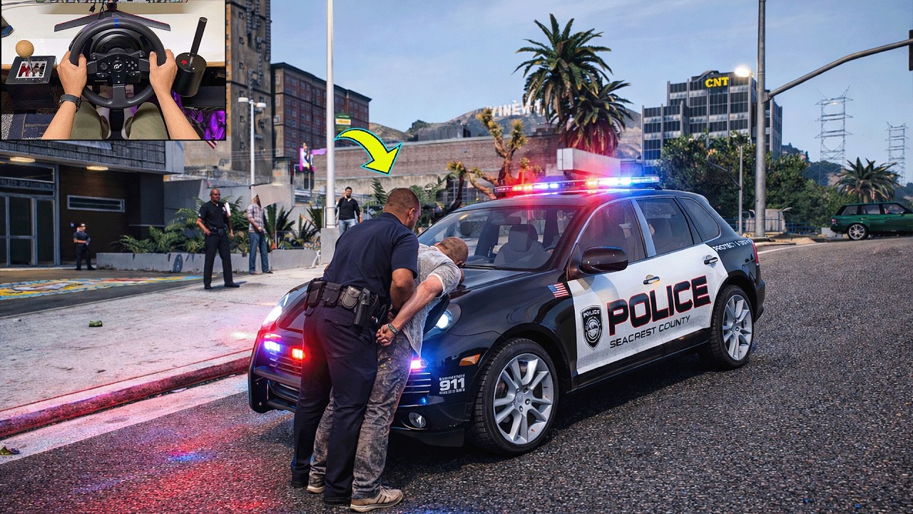 BECAME A COP in GTA V LSPD Roleplay🚔 | Transporting Criminal to Jail!